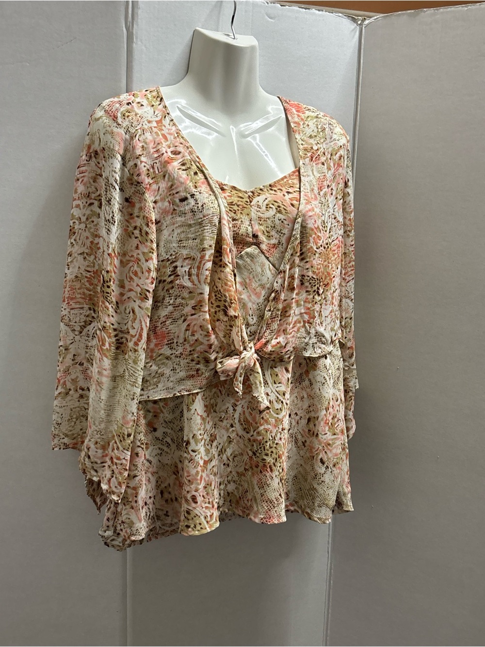 New York City Design Co. Woman 0X 2 Piece Tank & Jacket Set A6
